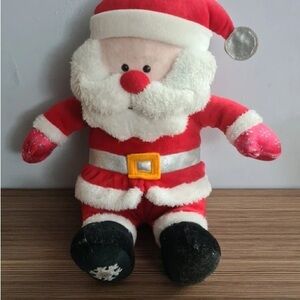 Jolly Santa Plush Toy - Red, White, and Black